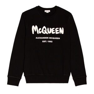 Alexander McQueen Graffiti-Print Crew Neck Sweatshirt Unisex- M